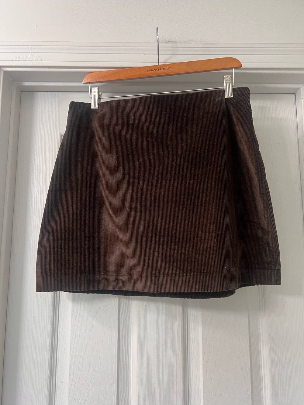 Madewell Chocolate Brown Corduroy Mini Skirt Sz 10